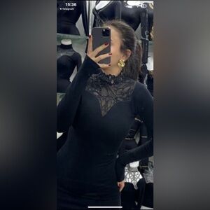 Elegant Black Lace Dress